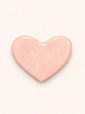 Брошь ручной работы Elizabeth Madar Сердце, бледно-розовая, керамика, превью фото 1