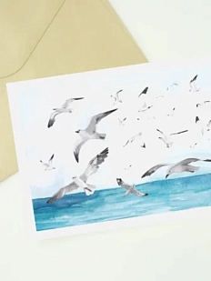 Открытка DARI DARI «Чайки и море», А6