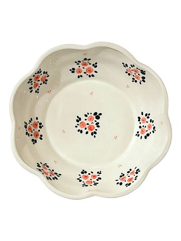 Пиала ручной работы Slowday Ceramics «Розовые цветочки», полуфарфор, 14 см, фото 1.