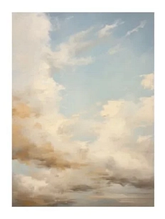 3D Стикер на телефон «Небо», голубой, объёмный