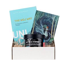 Подарочный набор с книгой «The Woj Way» и скрабом для тела