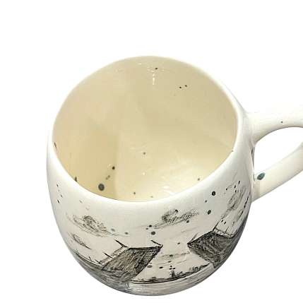 Кружка ручной работы Верба керамика «В марте и мае...», круглая, керамика, 250 мл, фото 3.