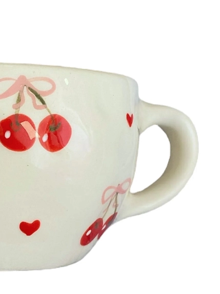 Кружка ручной работы Татко керамика «Вишня», керамика, 300 мл, фото 4.