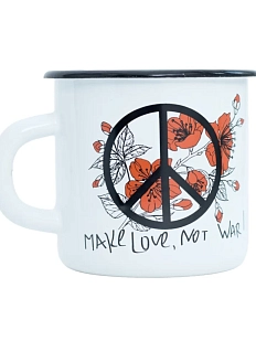 Эмалированная кружка Магтрэп «Make love», белая, 400 мл