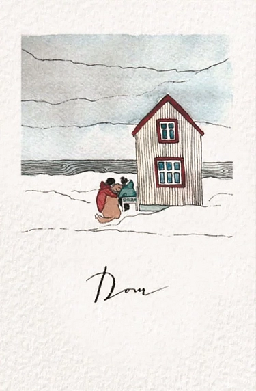 Открытка ЙЕТТИ «Дом», белая, А6, фото 1.