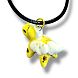 Подвеска керамическая ручной работы с пегасом, жёлтая, превью фото 3