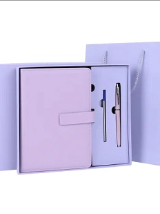 Подарочный набор с ежедневником «President» и ручкой, сиреневый