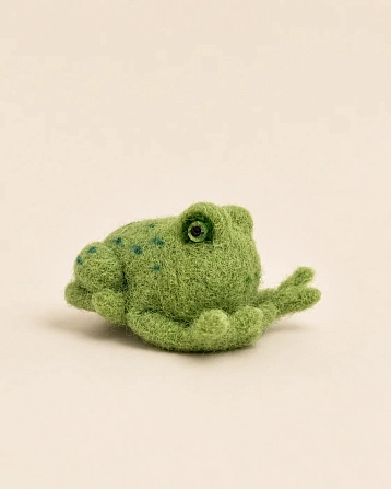Валяная игрушка Северяшка «Жаба», шерсть, фото 1.