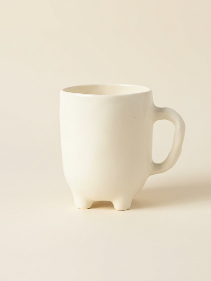 Кружка ручной работы на ножках Быкова керамика «Окно с синими ставнями» № 2,  250 мл, фото 2.