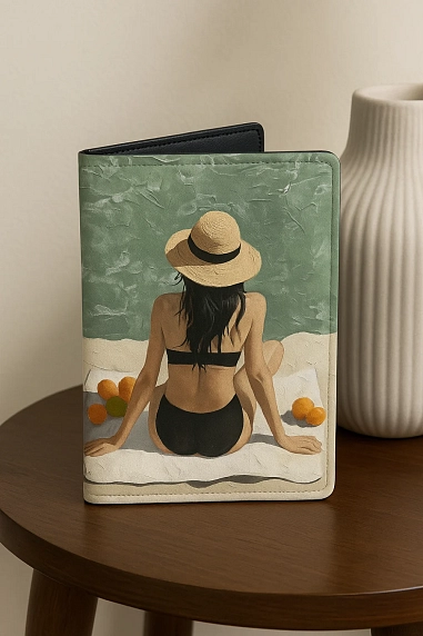 Обложка на паспорт DARI DARI «Девушка на пляже», искусственная кожа, фото 2.