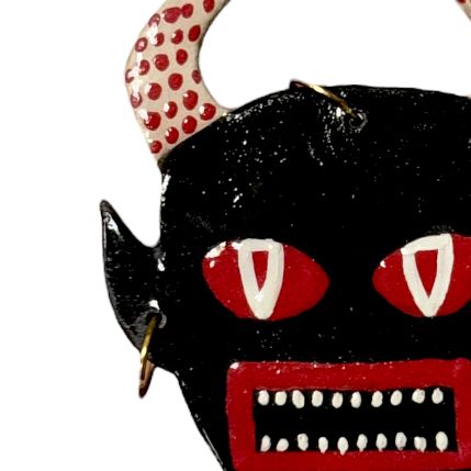 Ёлочная игрушка ручной работы «Чёртик», 7 см, фото 4.
