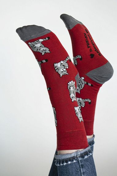 Носки «Пара килограмм Великой Британии», р-р 42-46, бордовые, фото 2.