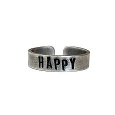 Кольцо металлическое «Happy» 17/17,5