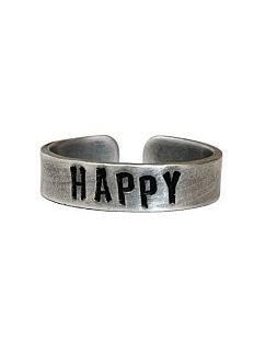 Кольцо металлическое «Happy» 17/17,5