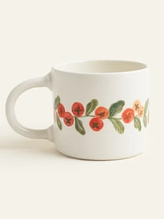 Кружка ручной работы Йеллоускуп «Помидорки черри», керамика, 250 мл