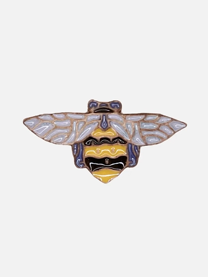 Брошь ручной работы «Шмель», Partala ceramics, фото 1.