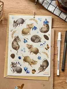 Стикерпак «Полевые мышата»