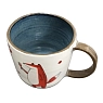 Кружка ручной работы Ким керамика с росписью Лис с винишком, керамика, 450 мл, превью фото 2