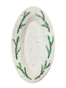 Блюдо-лодочка ручной работы Верба керамика «Еловые ветки», керамика