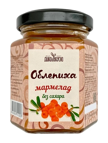 Мармелад ягодный «Облепиха», 200 гр, фото 1.