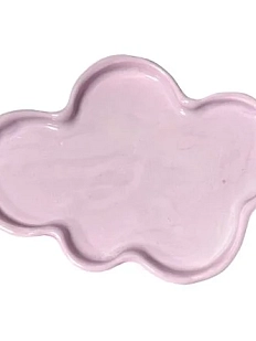 Подставка ручной работы «Облако», розовая, керамика