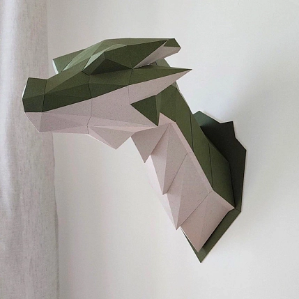 Набор для склейки дракона Полигональная бумага, фото 2.