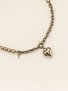 Цепь с гематитом и подвеской «Сердце» Migette
