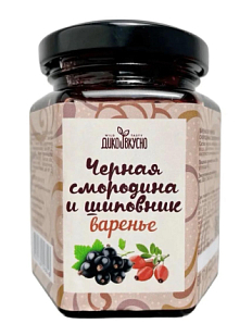 Варенье «Черная смородина и шиповник», 220 гр