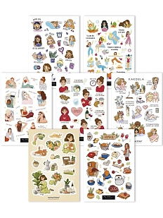 Набор стикерпаков 7 шт. «Девушки»