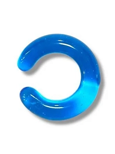 Кафф Лампджой глянцевый, стекло, лазурный прозрачный