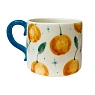 Кружка ручной работы прямая Чашки и поцелуи «Мандарины», полуфарфор, 250 мл, превью фото 2