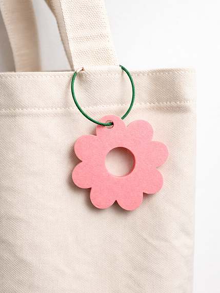 Брелок, обвес на сумку DARI DARI «Цветок №2», розовый, фото 3.