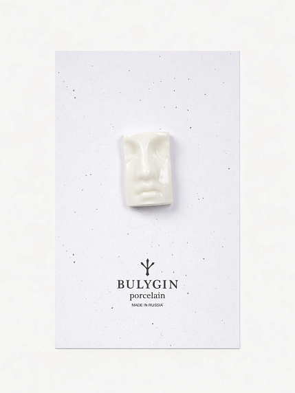 Брошь ручной работы Bulygin «Античный нос», белая, фарфор, фото 3.