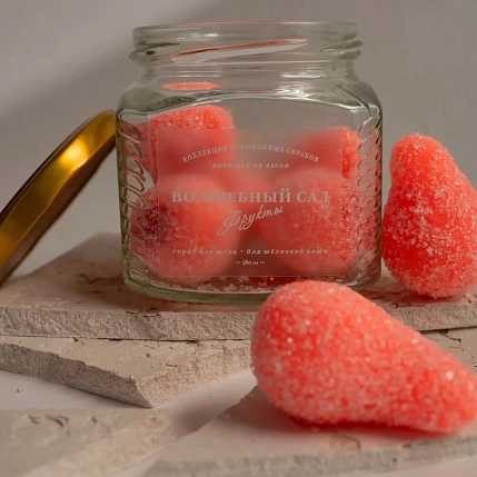 Скраб порционный фрукты для тела Boutique de savon «Персики», 380 мл, фото 1.