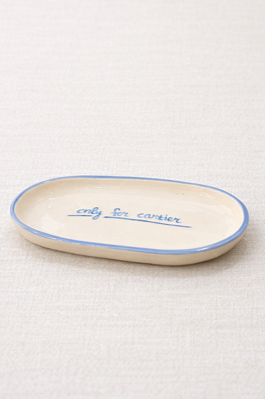 Блюдце ручной работы Yellowscoop «Only for cartier», керамика, 17 см, фото 2.