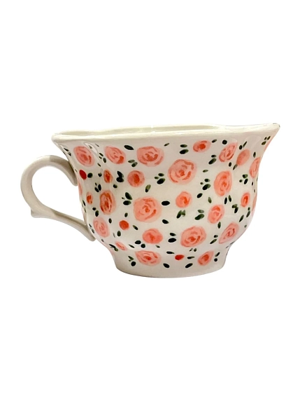 Чайная пара ручной работы Slowday Ceramics «Розочки», полуфарфор, 200 мл, фото 2.