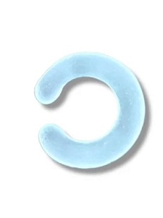 Кафф Лампджой матовый, стекло, светло-голубой