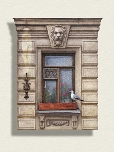 Магнит «Окна Петербурга 1» №2