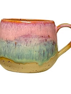 Кружка ручной работы «Лава», розовая, керамика, 250 мл