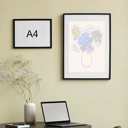 Постер интерьерный «Ваза с цветами», А3, фото 3.