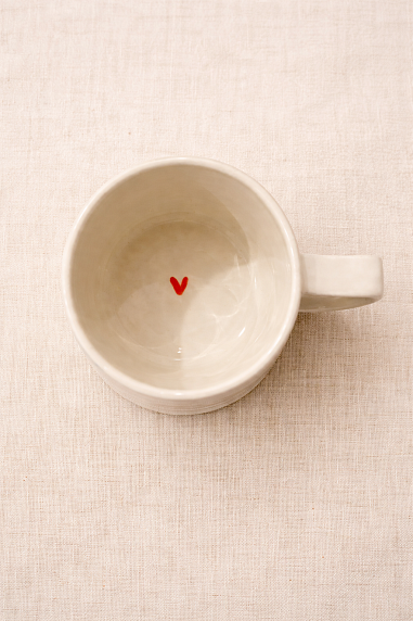 Кружка ручной работы Hands in clay «Тебе очень идёт быть собой», сине-голубая, керамика, 450 мл, фото 2.