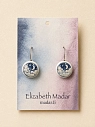 Серёжки-гвоздики Elizabeth Madar Луна, керамика, синие, превью фото 1
