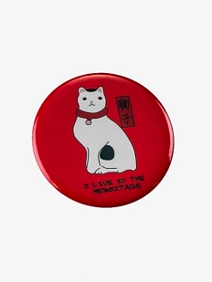 Закатной значок «Кошка японская», металл, 45 мм