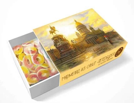 Мармелад жевательный Настоящий сувенир «Исаакиевская площад», персик, 100 гр, фото 1.