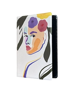 Обложка на паспорт DARI DARI «Девушка в венке», мягкий кожзам