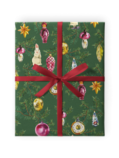 Упаковочная бумага «Елочные игрушки»