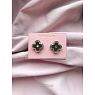 Серёжки-гвоздики «Клеверы» из коллекции Clover Classic, дерево, превью фото 2