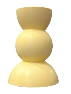 Подсвечник ручной работы «Башня», светло-жёлтый