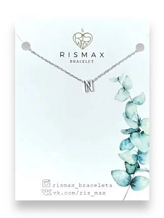 Подвеска ручной работы на цепочке с буквой N, нержавеющая сталь