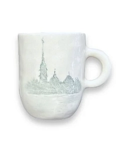 Кружка ручной работы Верба керамика «Город - сказка, город - мечта», керамика, 350 мл
